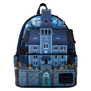 Loungefly Wednesday Nevermore Academy Castle Glow Mini Backpack NWT